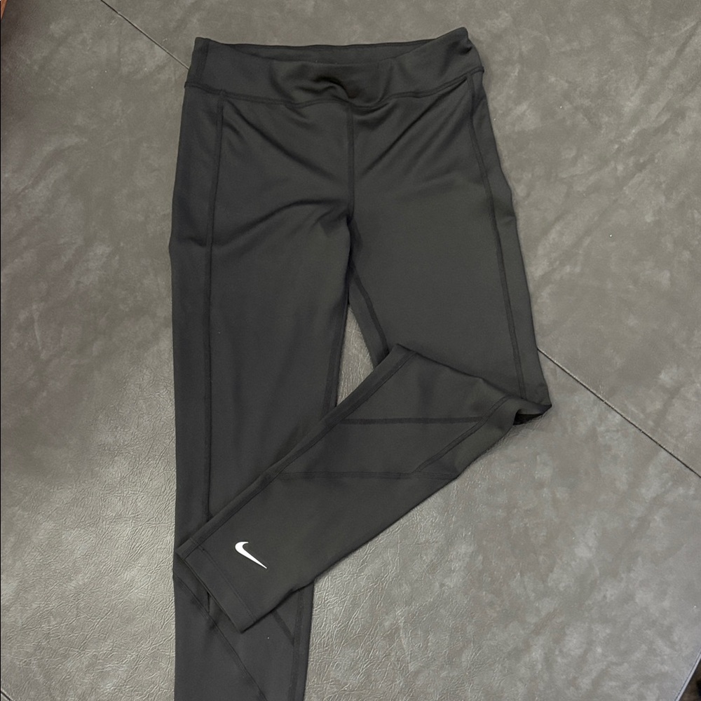 Nike Black Full Length Athletic Leggings - Girls Sz L